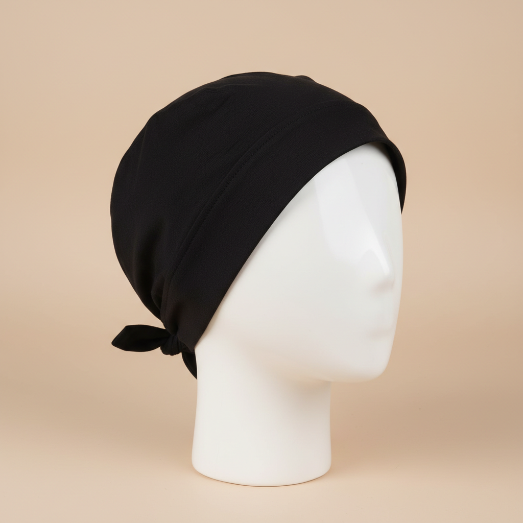 Black Cotton Cap - chat