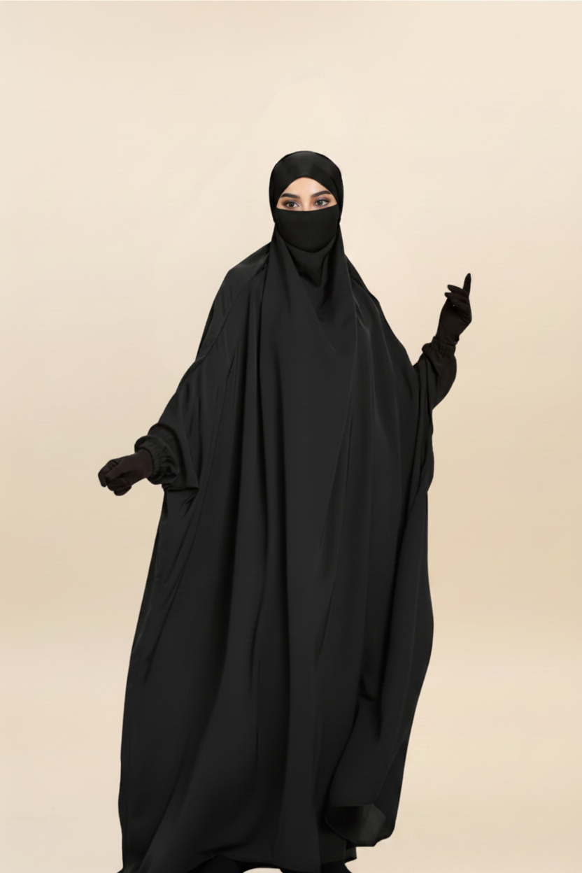 Black One-Piece Jilbab - South Asian