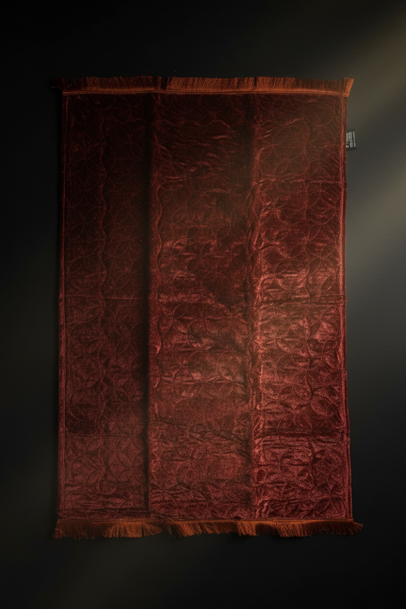Burgundy Velvet Prayer Mat