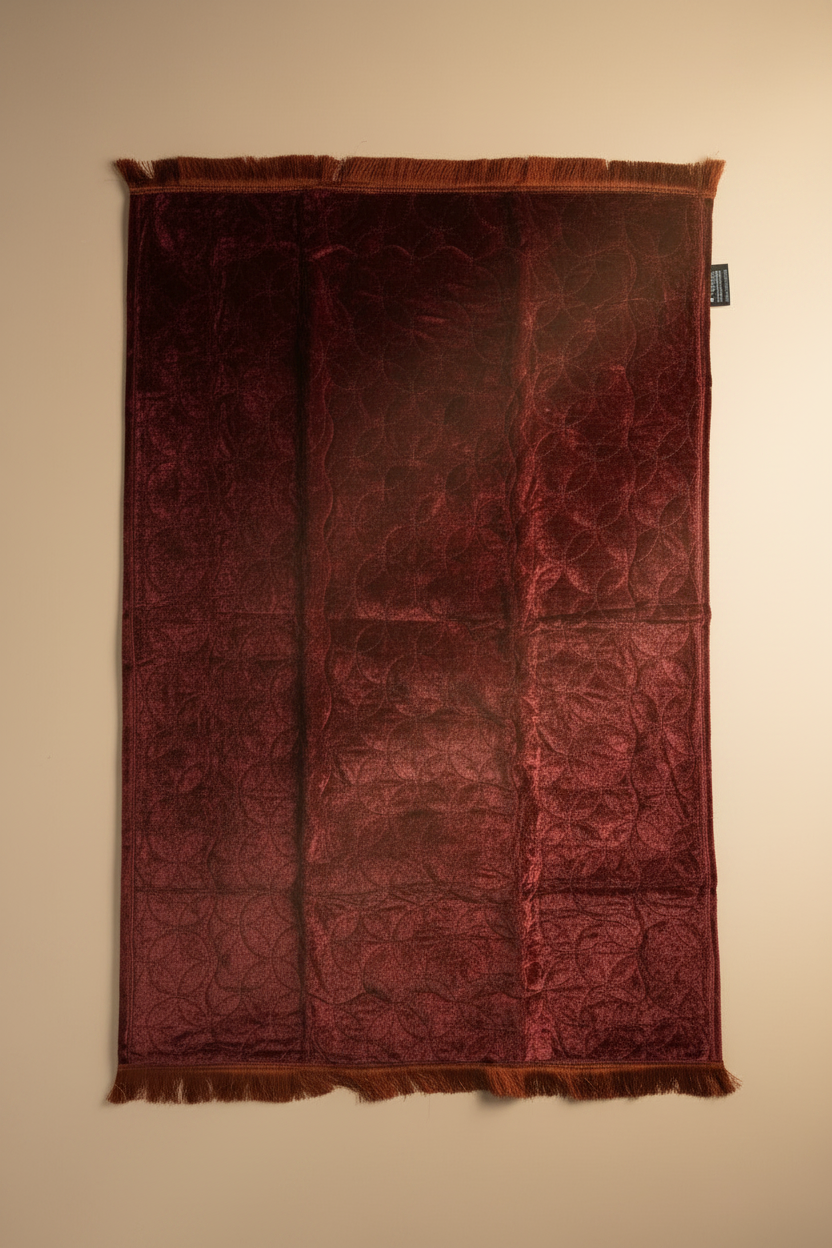 Burgundy Velvet Prayer Mat