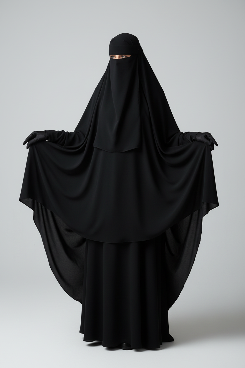 Full Layered Niqab - gloves