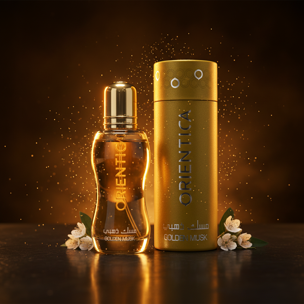 Orientica Golden Musk — Dramatic Studio Shot