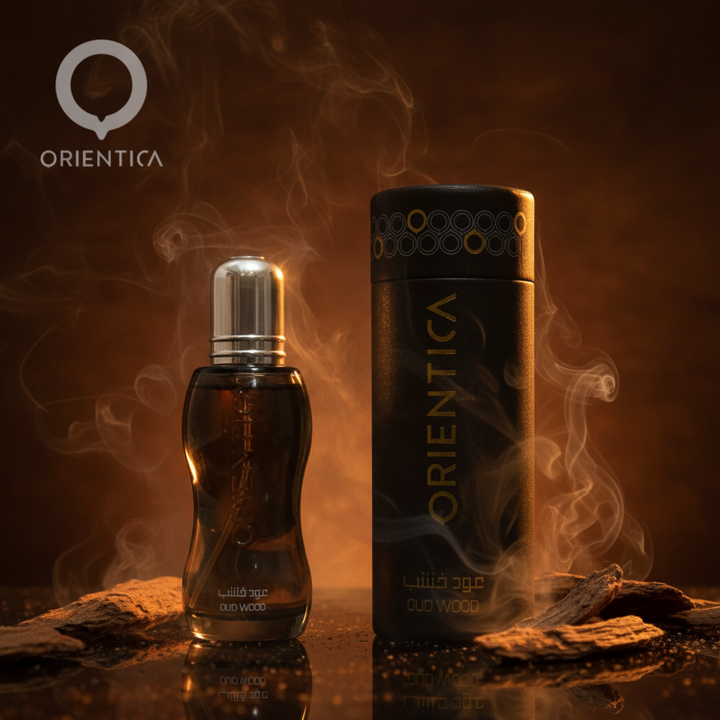 Orientica Oud Wood — Dramatic Studio Shot