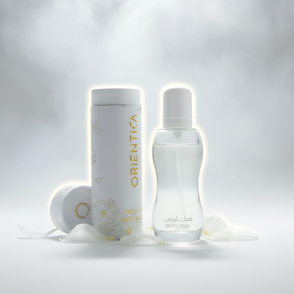 Orientica White Musk — Dramatic Studio Shot