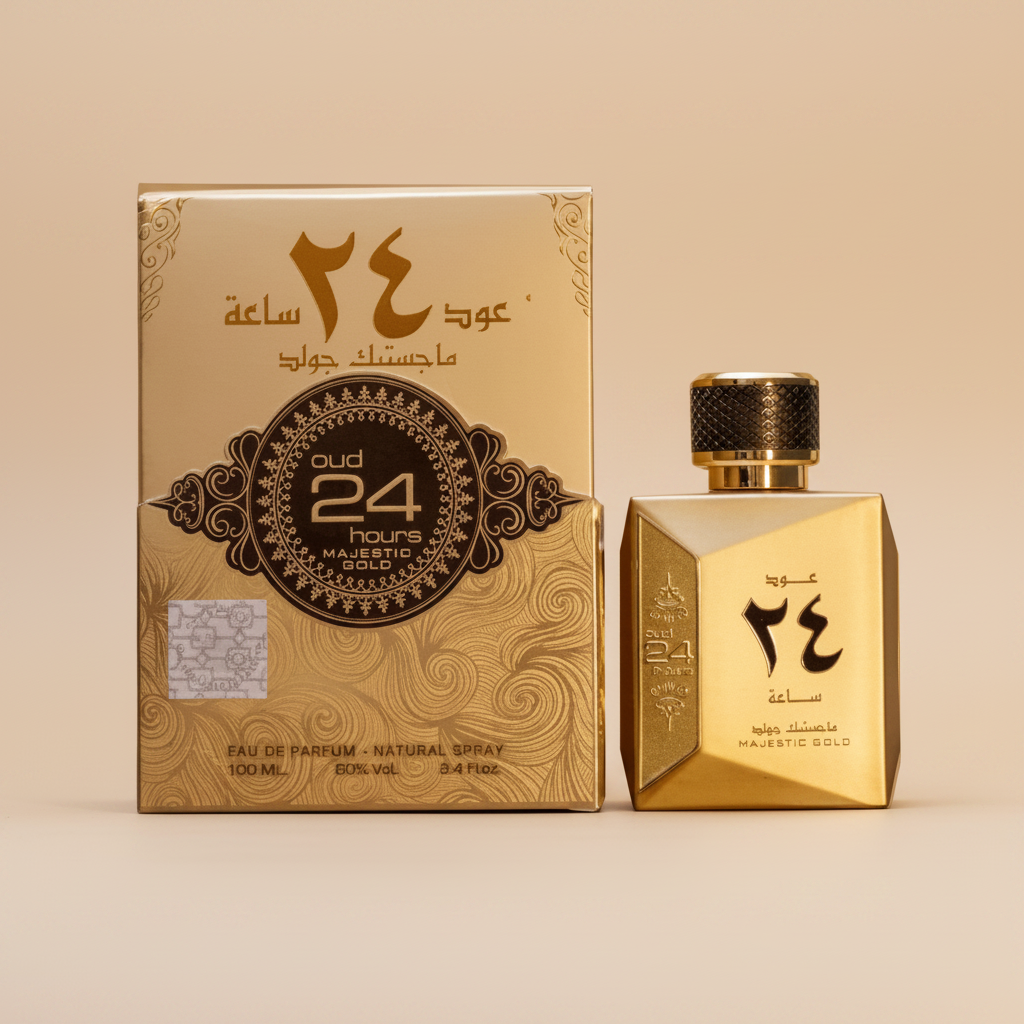 Oud 24 Hours Majestic Gold - Beige Background