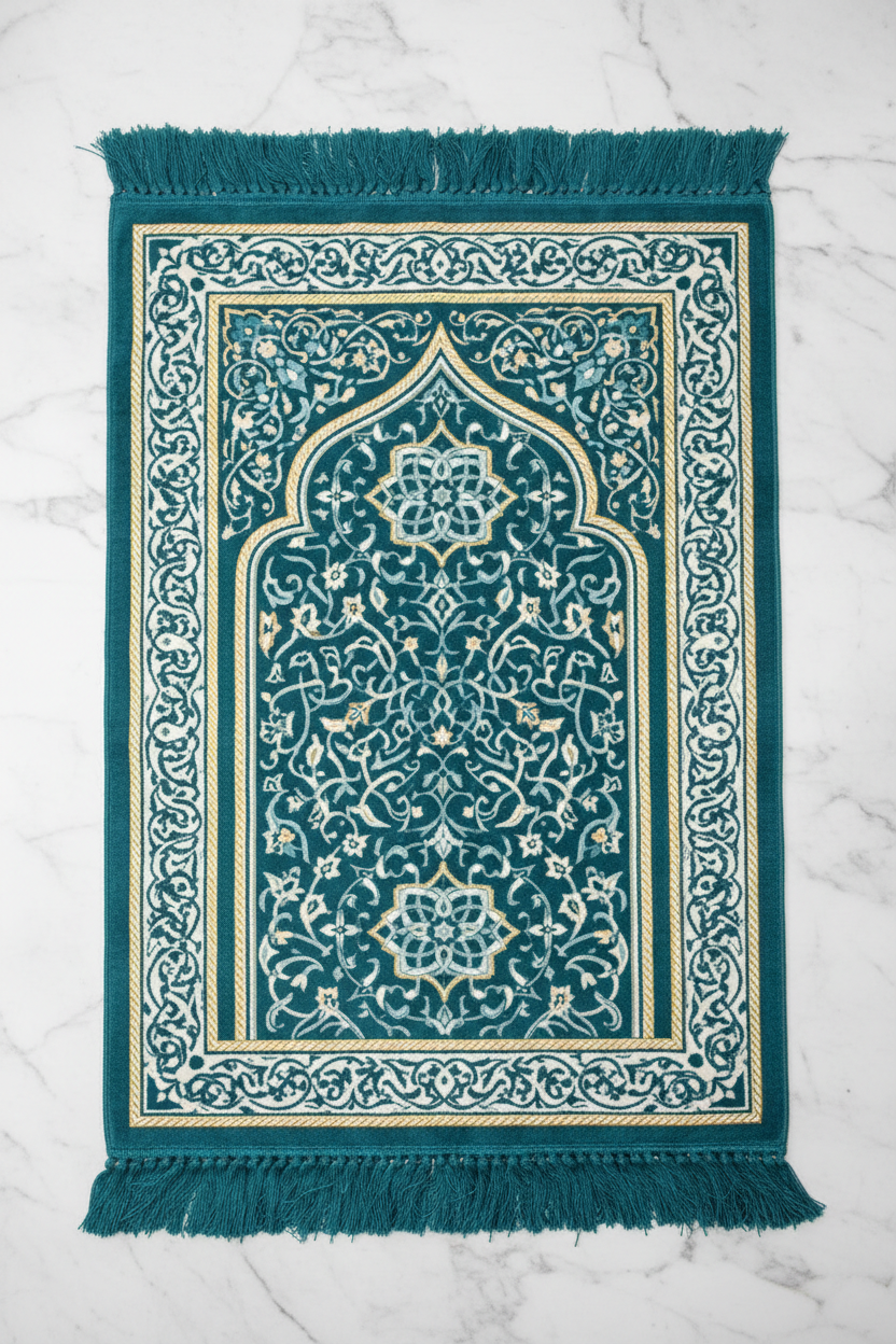 Teal Turkish Prayer Mat